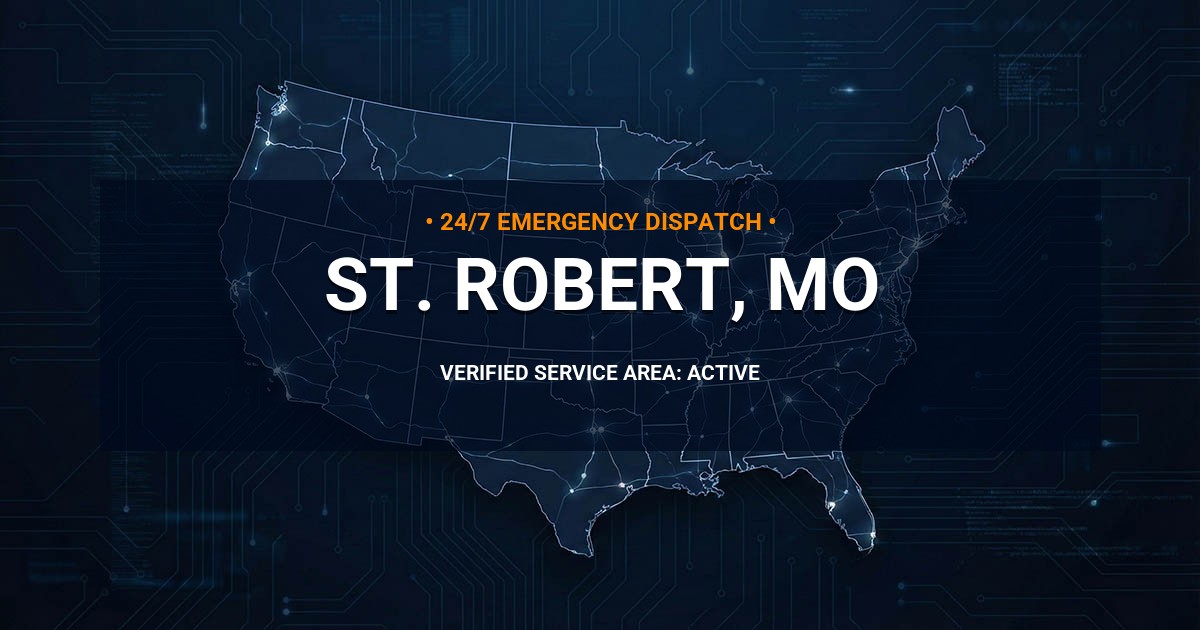 Emergency Plumbing Dispatch Map for Plumbing Services: St. Robert, MO