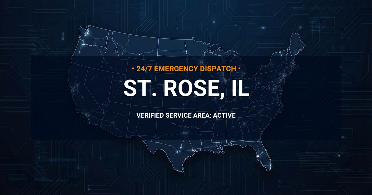 Emergency Plumbing Dispatch Map for Plumbing Services: St. Rose, IL