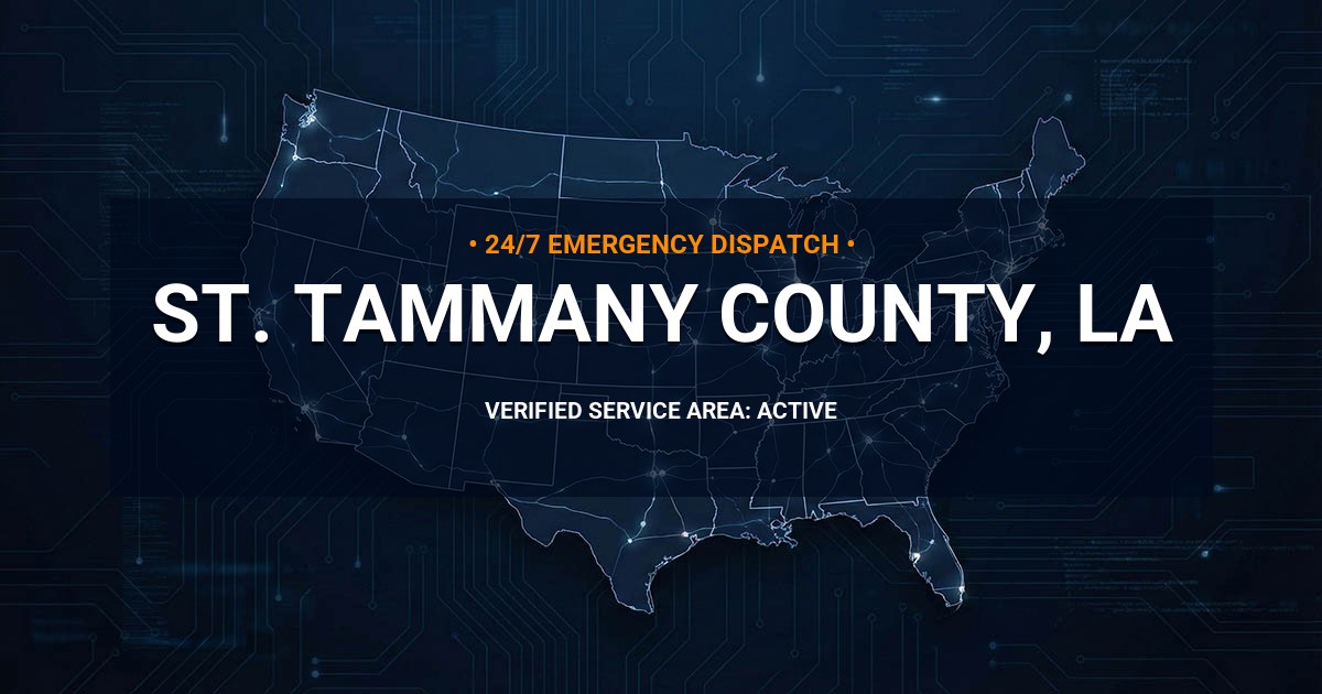Emergency Plumbing Dispatch Map for St. Tammany County Plumbing Logistics