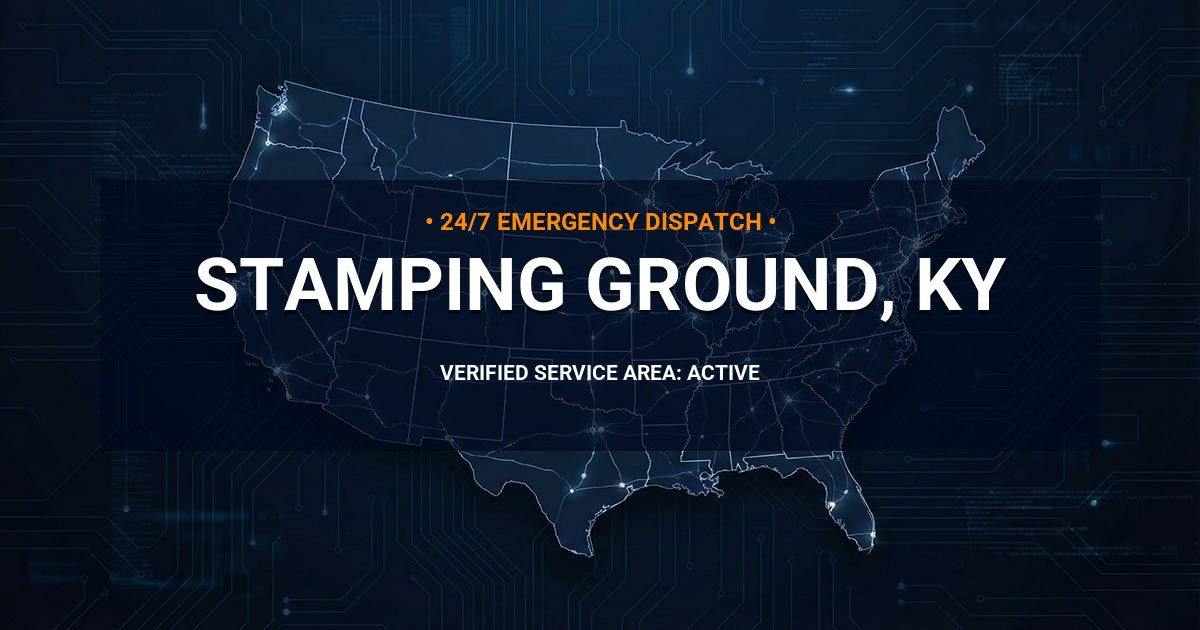Emergency Plumbing Dispatch Map for Plumbing Services: Stamping Ground, KY