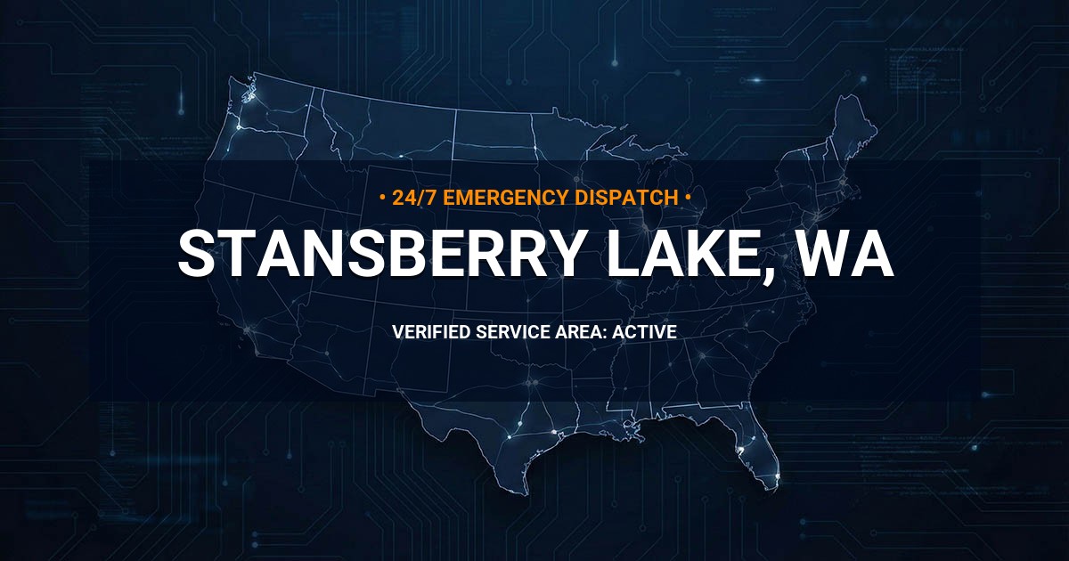 Emergency Plumbing Dispatch Map for Plumbing Services: Stansberry Lake, WA
