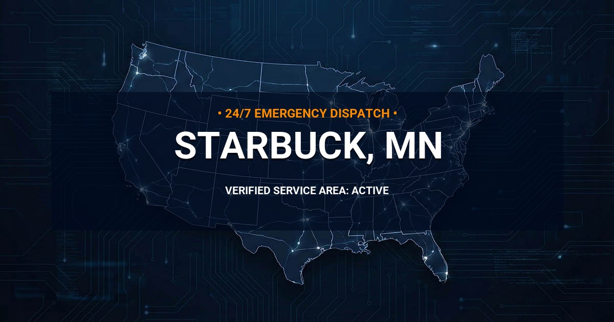 Emergency Plumbing Dispatch Map for Plumbing Services: Starbuck, MN