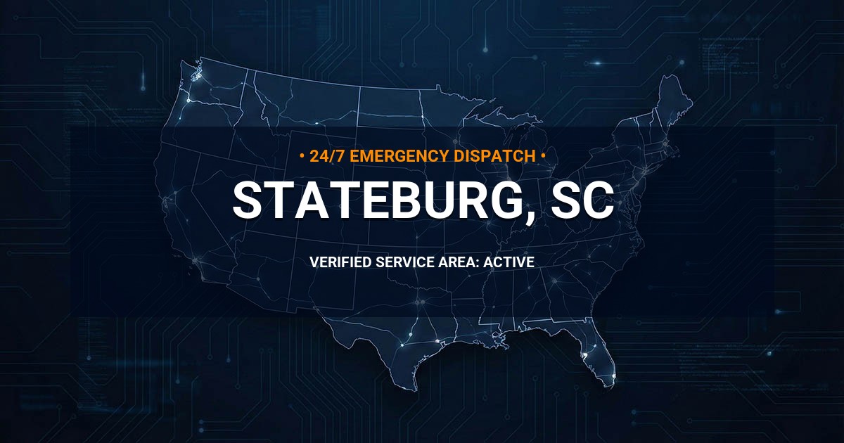 Emergency Plumbing Dispatch Map for Plumbing Services: Stateburg, SC