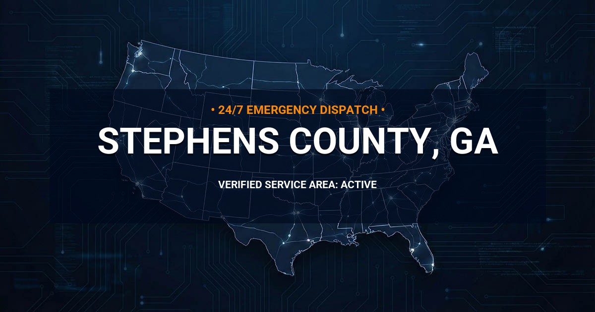 Emergency Plumbing Dispatch Map for Stephens County Plumbing Logistics