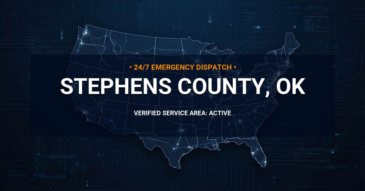 Emergency Plumbing Dispatch Map for Stephens County Plumbing Logistics