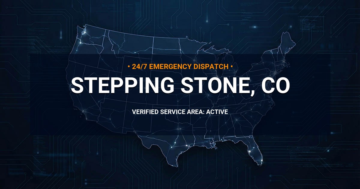Emergency Plumbing Dispatch Map for Plumbing Services: Stepping Stone, CO
