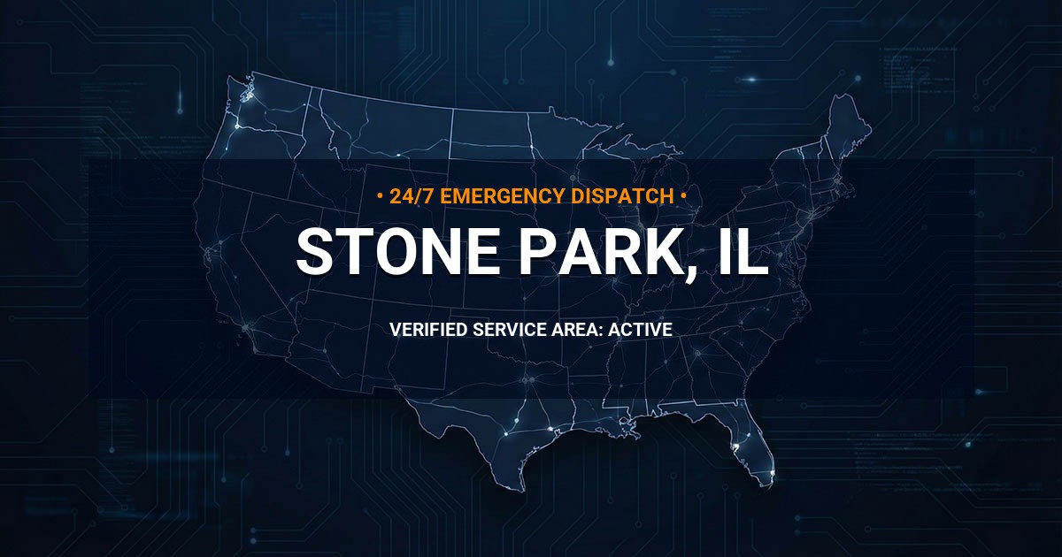 Emergency Plumbing Dispatch Map for Plumbing Services: Stone Park, IL