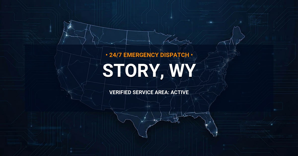 Emergency Plumbing Dispatch Map for Plumbing Services: Story, WY