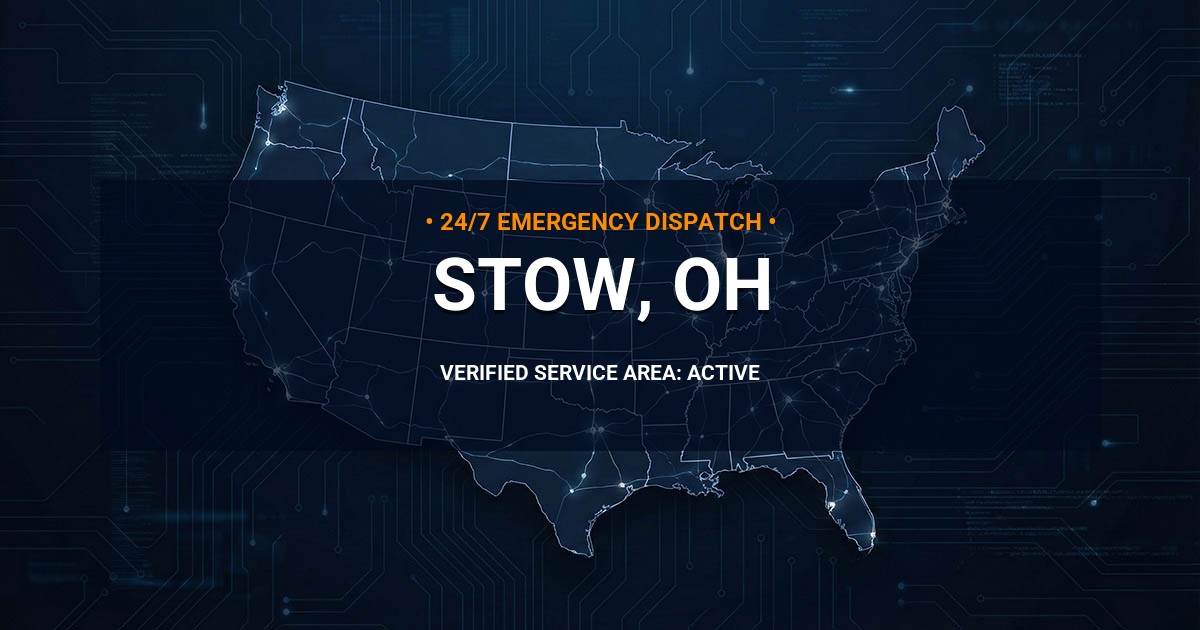 Emergency Plumbing Dispatch Map for Plumbing Services: Stow, OH
