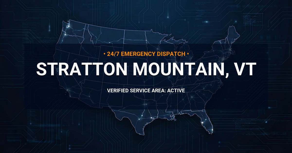 Emergency Plumbing Dispatch Map for Plumbing Services: Stratton Mountain, VT