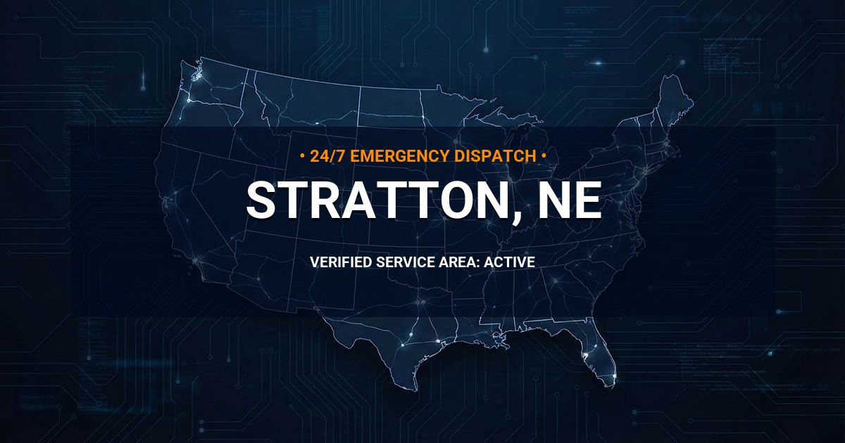 Emergency Plumbing Dispatch Map for Plumbing Services: Stratton, NE