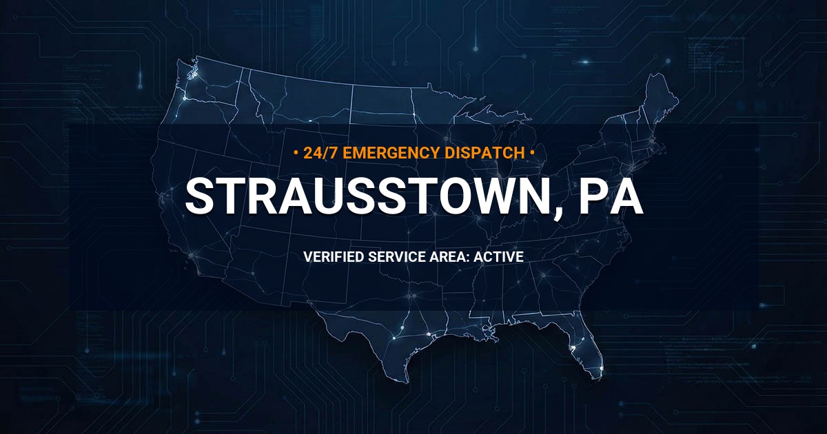 Emergency Plumbing Dispatch Map for Plumbing Services: Strausstown, PA