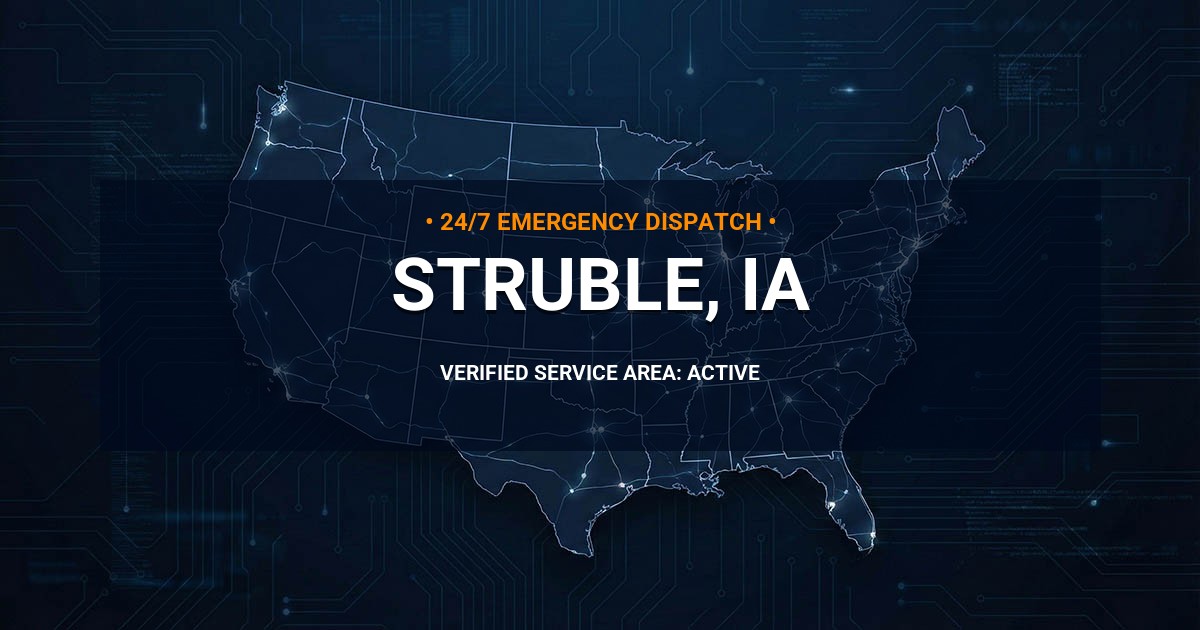 Emergency Plumbing Dispatch Map for Plumbing Services: Struble, IA