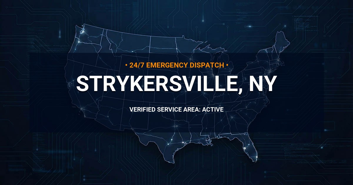 Emergency Plumbing Dispatch Map for Plumbing Services: Strykersville, NY