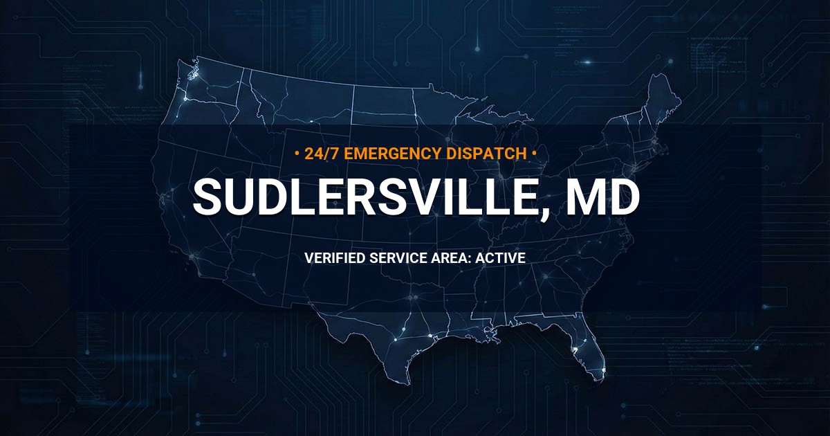 Emergency Plumbing Dispatch Map for Plumbing Services: Sudlersville, MD