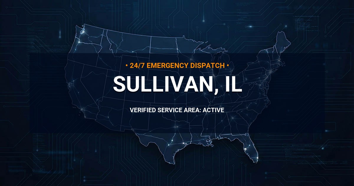 Emergency Plumbing Dispatch Map for Plumbing Services: Sullivan, IL