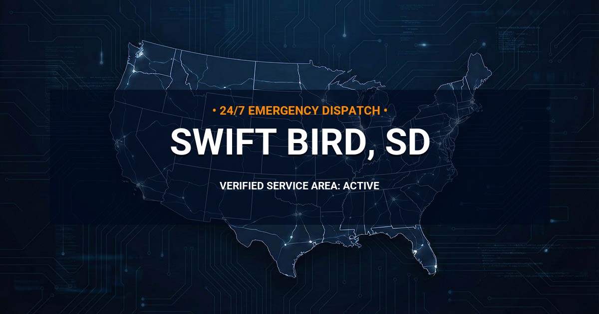 Emergency Plumbing Dispatch Map for Plumbing Services: Swift Bird, SD