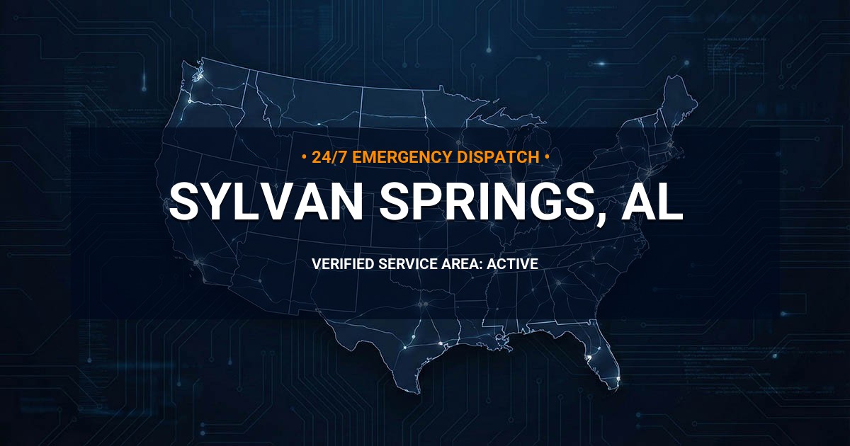 Emergency Plumbing Dispatch Map for Plumbing Services: Sylvan Springs, AL