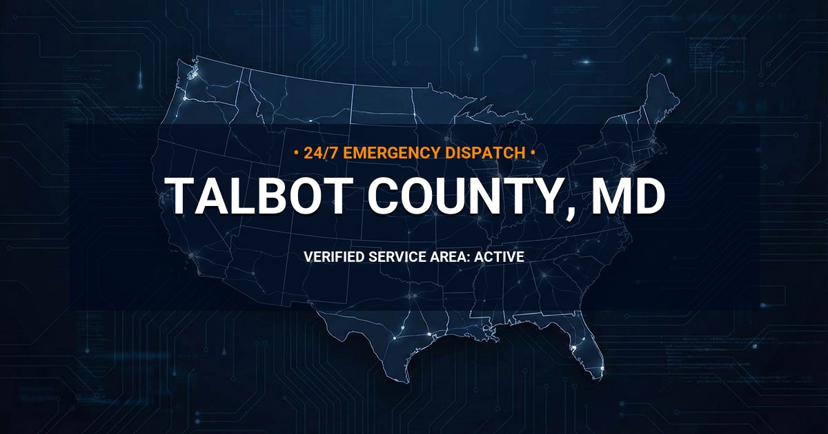 Emergency Plumbing Dispatch Map for Talbot County Plumbing Logistics