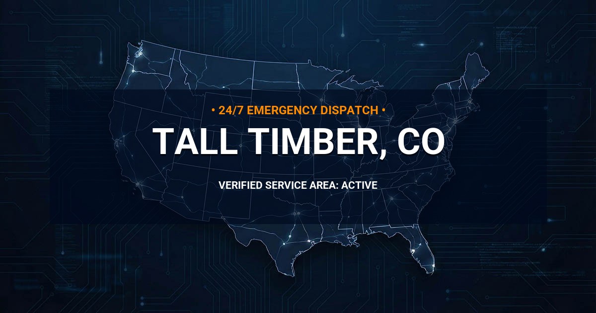 Emergency Plumbing Dispatch Map for Plumbing Services: Tall Timber, CO