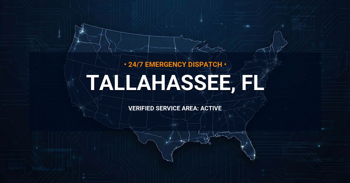 Emergency Plumbing Dispatch Map for Plumbing Services: Tallahassee, FL