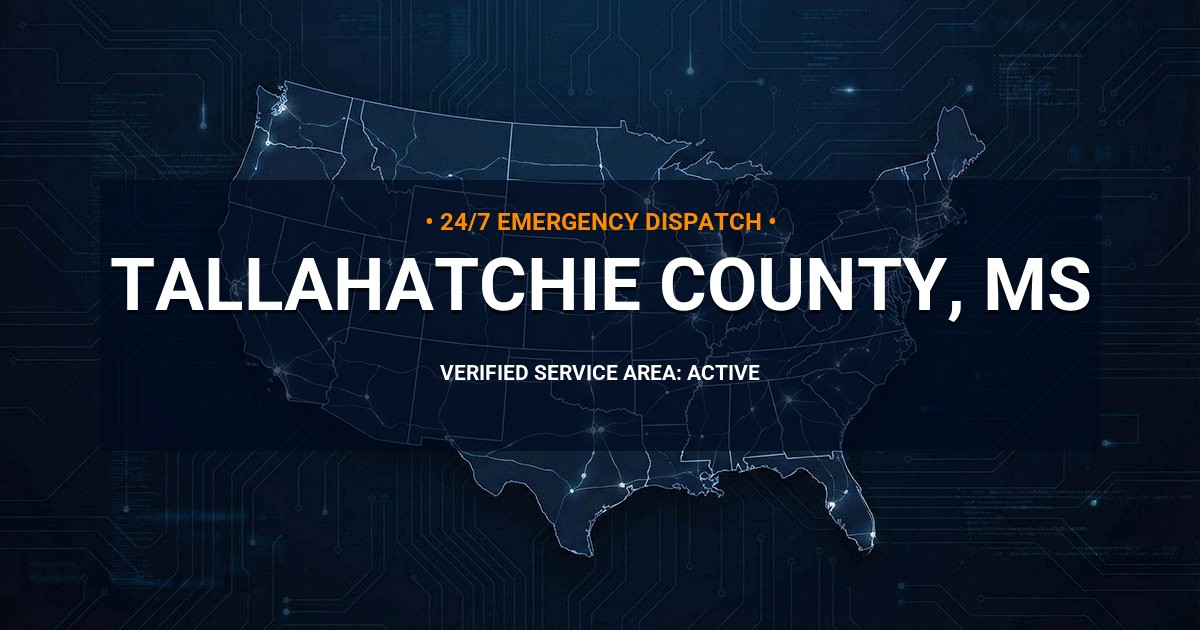 Emergency Plumbing Dispatch Map for Tallahatchie County Plumbing Logistics