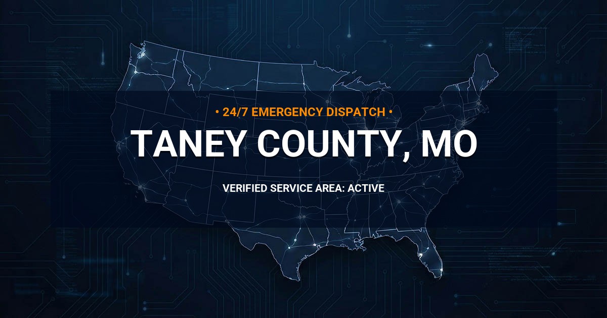Emergency Plumbing Dispatch Map for Taney County Plumbing Logistics