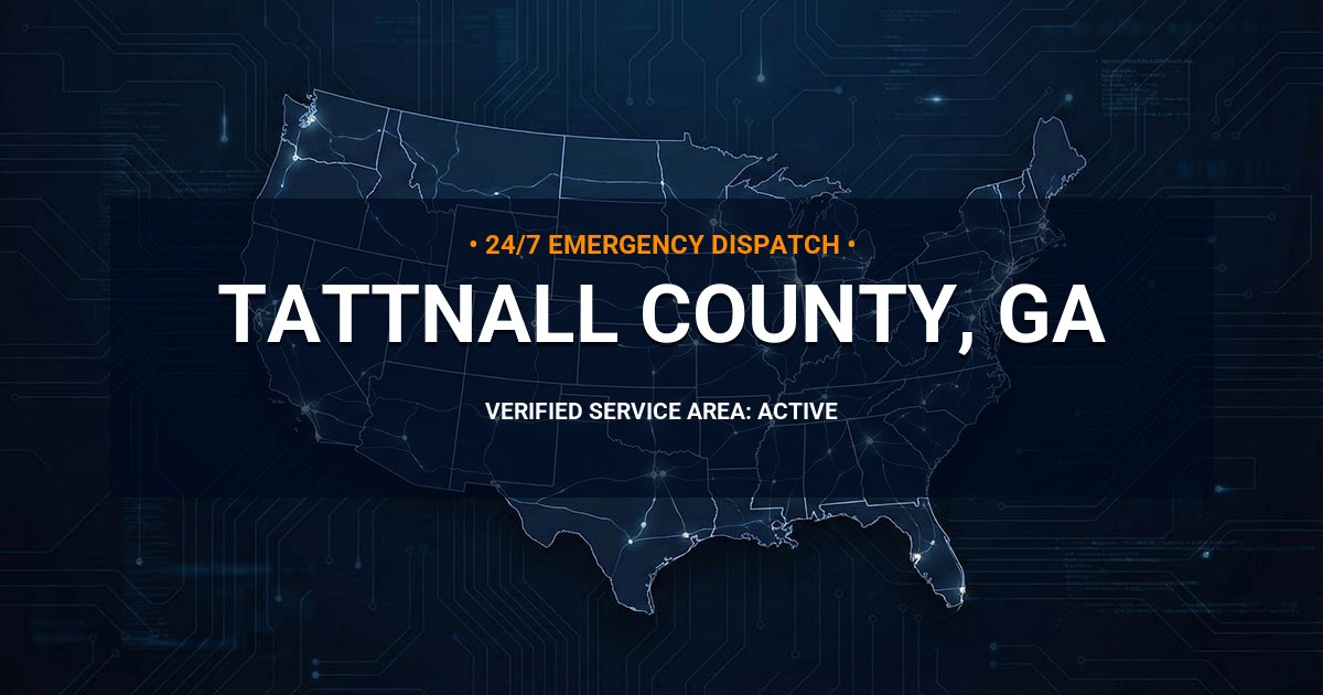 Emergency Plumbing Dispatch Map for Tattnall County Plumbing Logistics