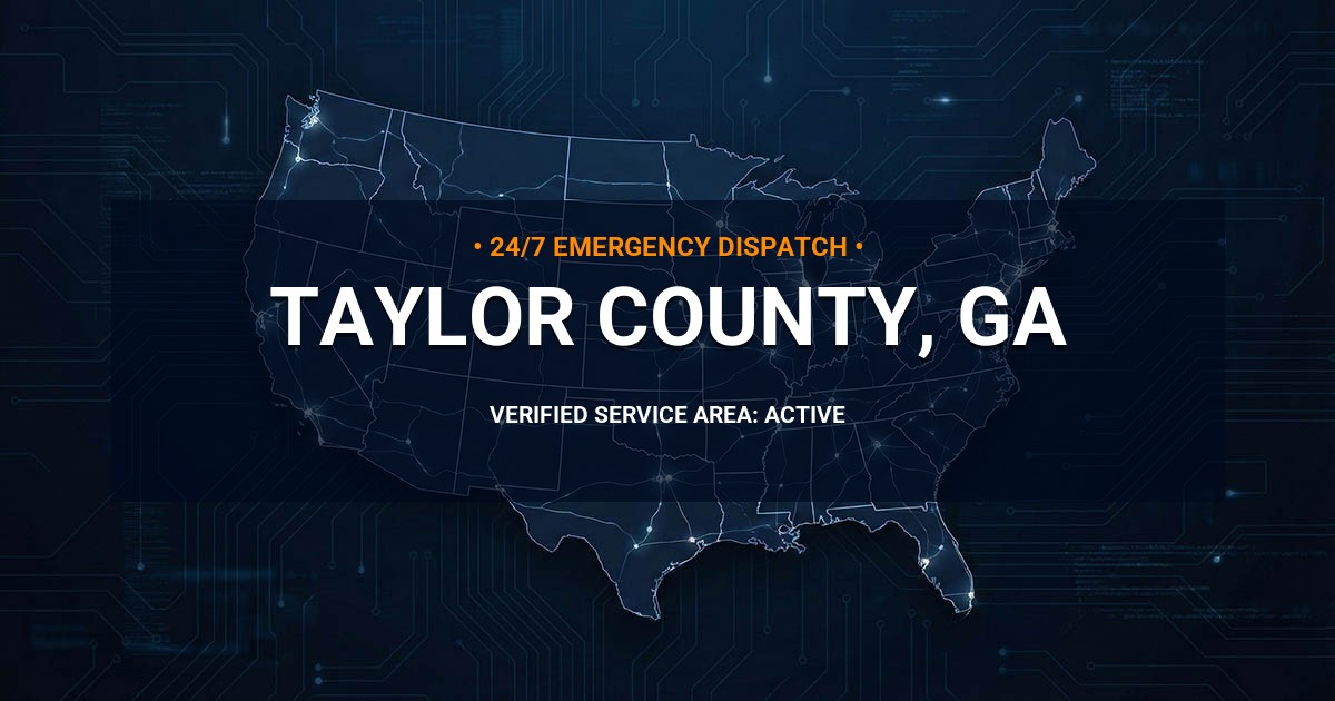 Emergency Plumbing Dispatch Map for Taylor County Plumbing Logistics