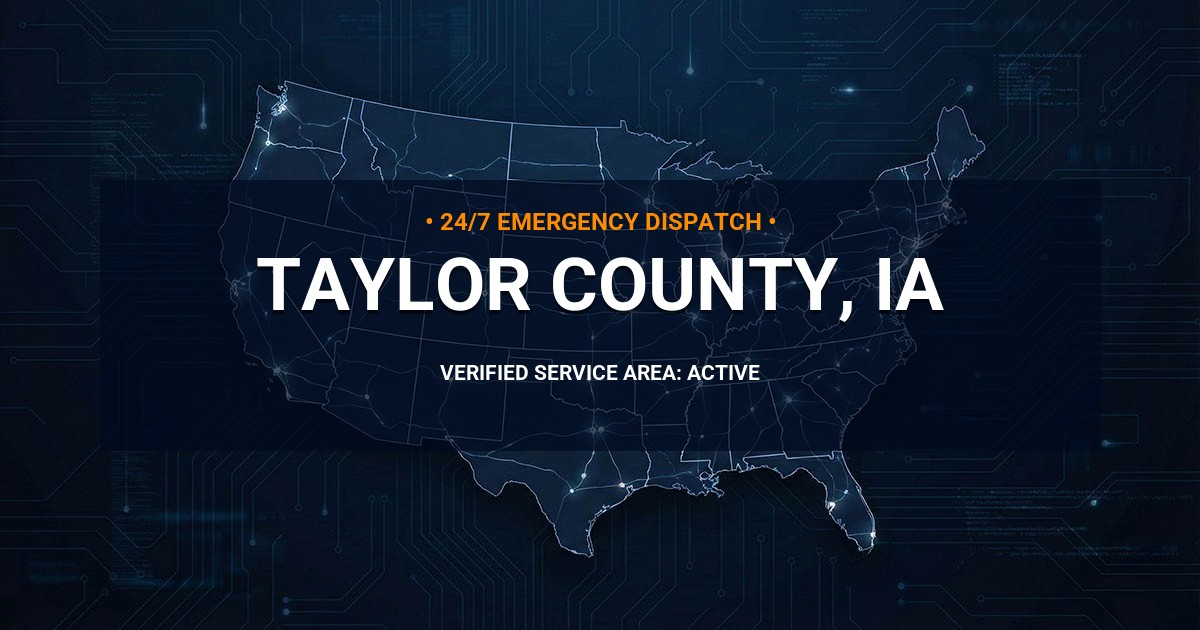 Emergency Plumbing Dispatch Map for Taylor County Plumbing Logistics