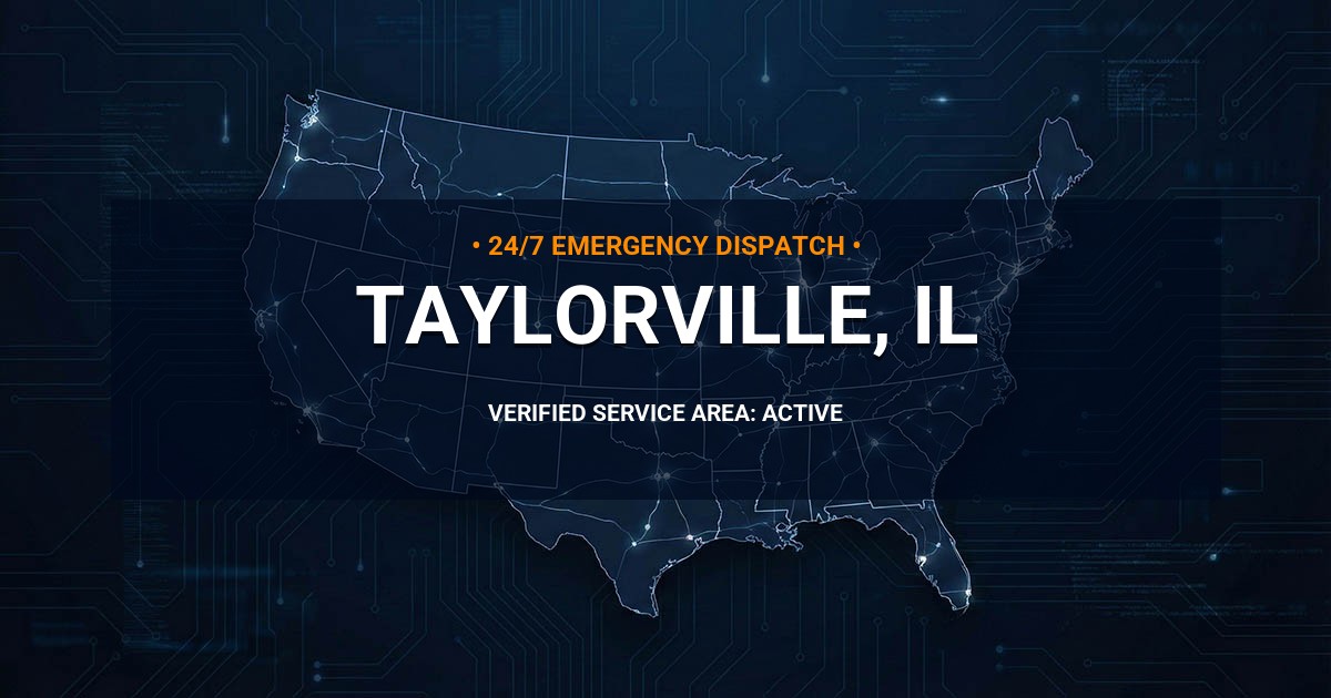 Emergency Plumbing Dispatch Map for Plumbing Services: Taylorville, IL
