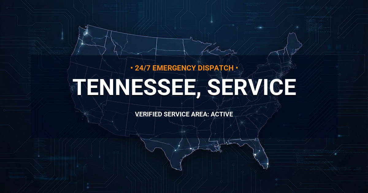 Emergency Plumbing Dispatch Map for Tennessee Plumbing Administration