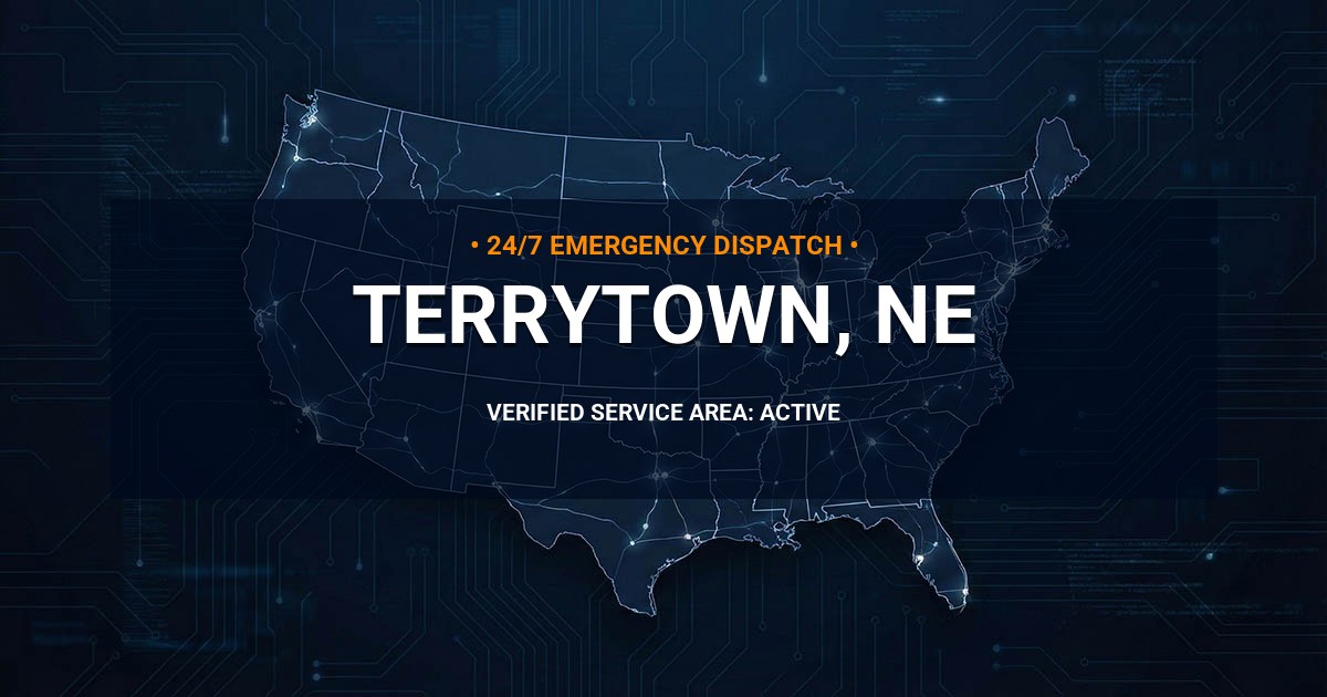 Emergency Plumbing Dispatch Map for Plumbing Services: Terrytown, NE