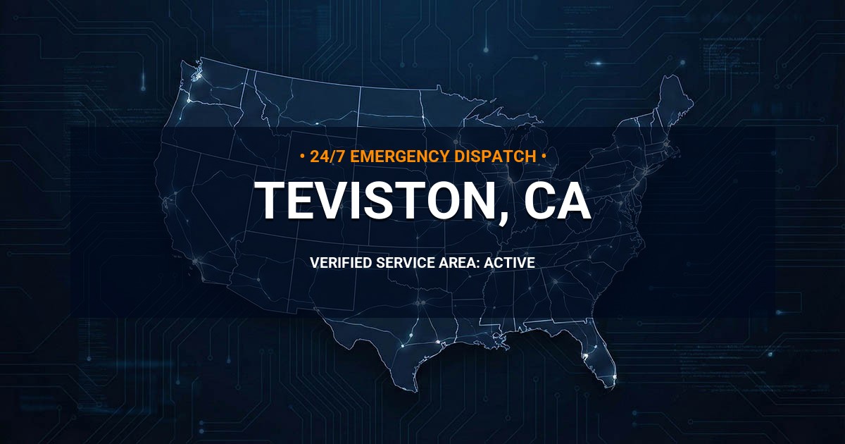 Emergency Plumbing Dispatch Map for Plumbing Services: Teviston, CA