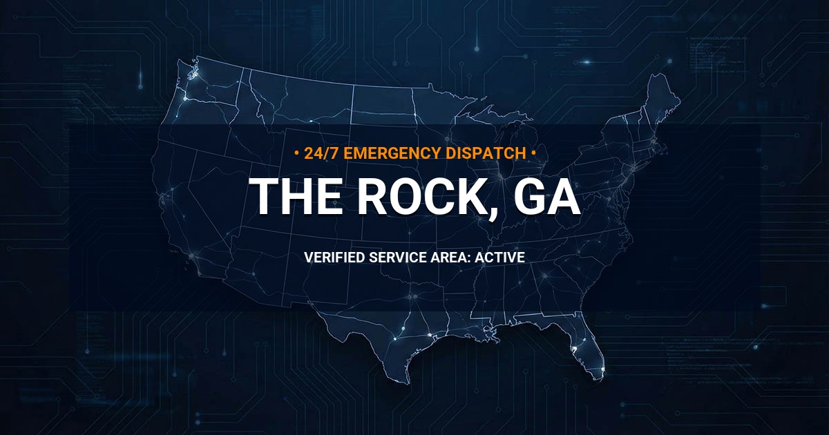 Emergency Plumbing Dispatch Map for Plumbing Services: The Rock, GA