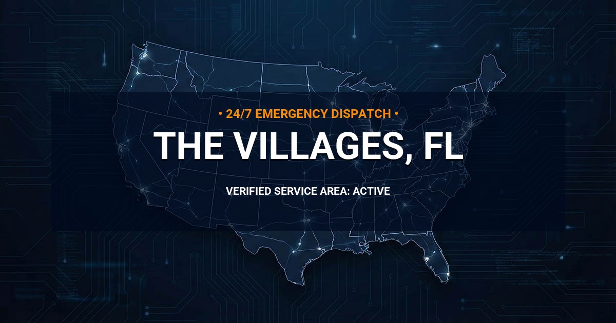 Emergency Plumbing Dispatch Map for Plumbing Services: The Villages, FL