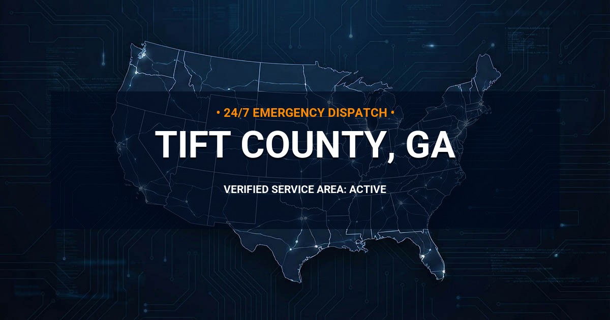 Emergency Plumbing Dispatch Map for Tift County Plumbing Logistics