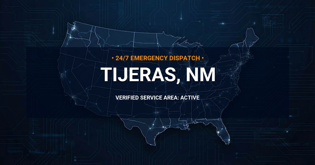 Emergency Plumbing Dispatch Map for Plumbing Services: Tijeras, NM