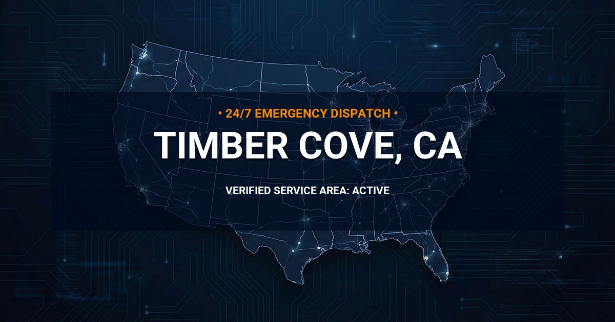 Emergency Plumbing Dispatch Map for Plumbing Services: Timber Cove, CA