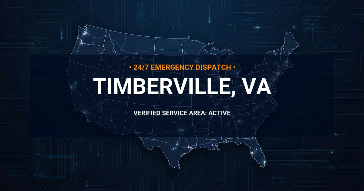 Emergency Plumbing Dispatch Map for Plumbing Services: Timberville, VA