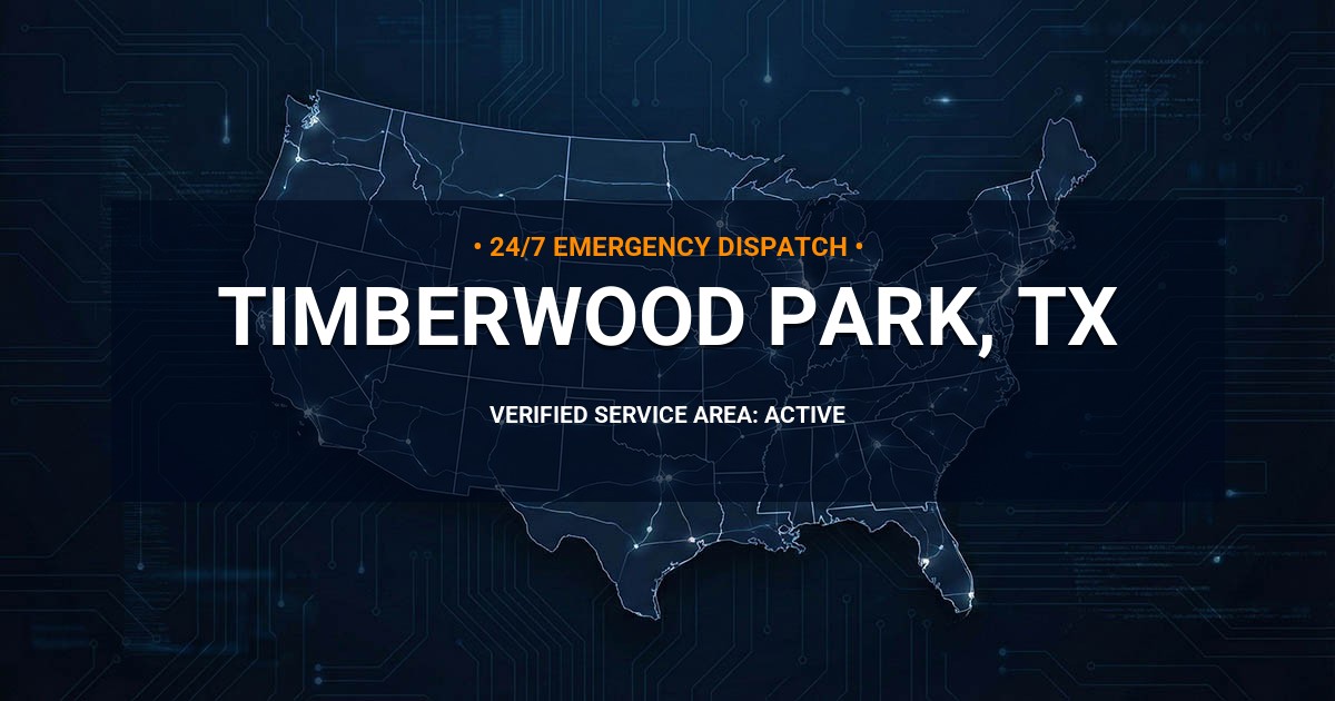 Emergency Plumbing Dispatch Map for Plumbing Services: Timberwood Park, TX