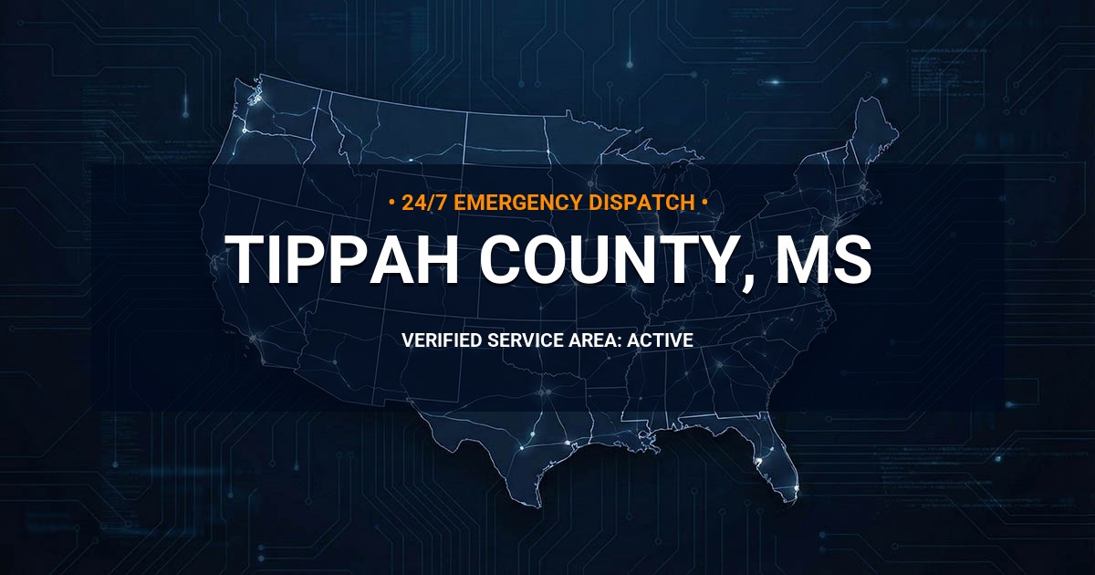 Emergency Plumbing Dispatch Map for Tippah County Plumbing Logistics