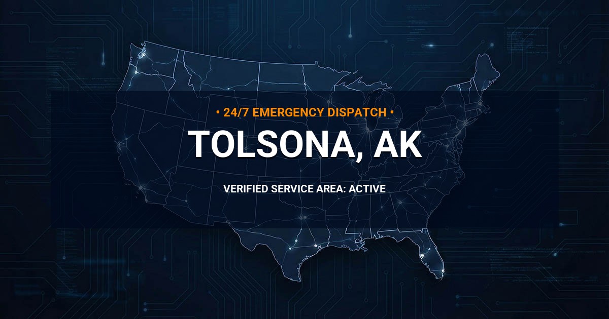 Emergency Plumbing Dispatch Map for Plumbing Services: Tolsona, AK