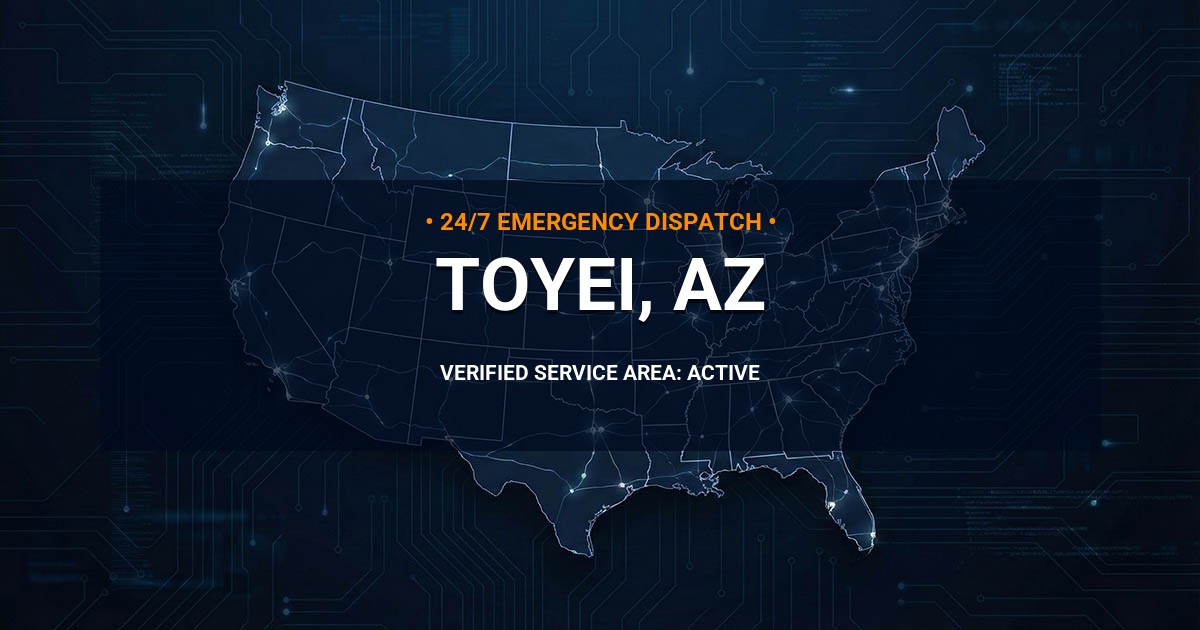 Emergency Plumbing Dispatch Map for Plumbing Services: Toyei, AZ
