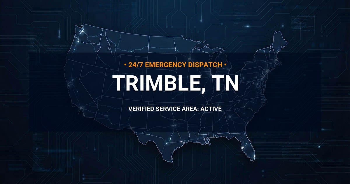 Emergency Plumbing Dispatch Map for Plumbing Services: Trimble, TN
