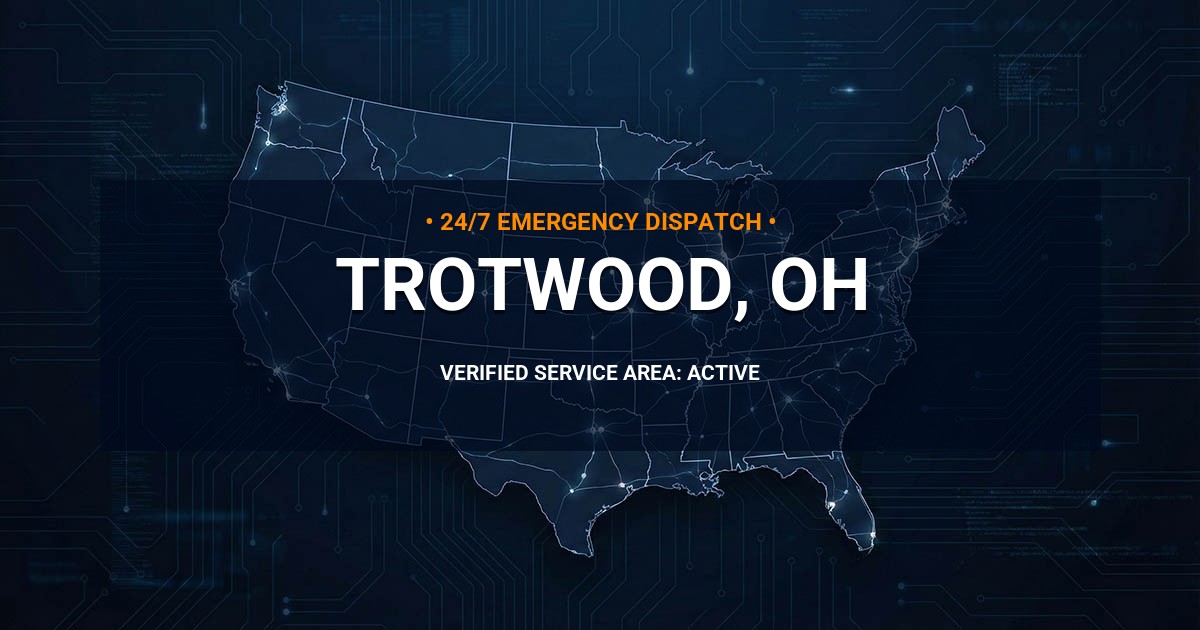 Emergency Plumbing Dispatch Map for Plumbing Services: Trotwood, OH