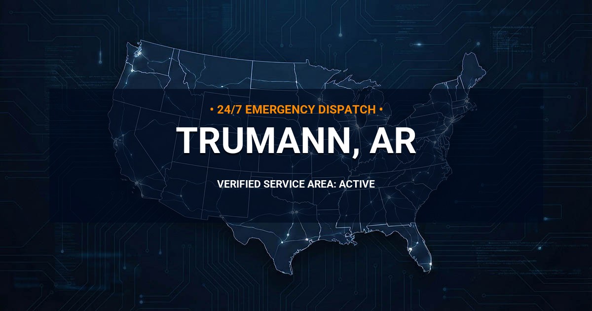 Emergency Plumbing Dispatch Map for Plumbing Services: Trumann, AR