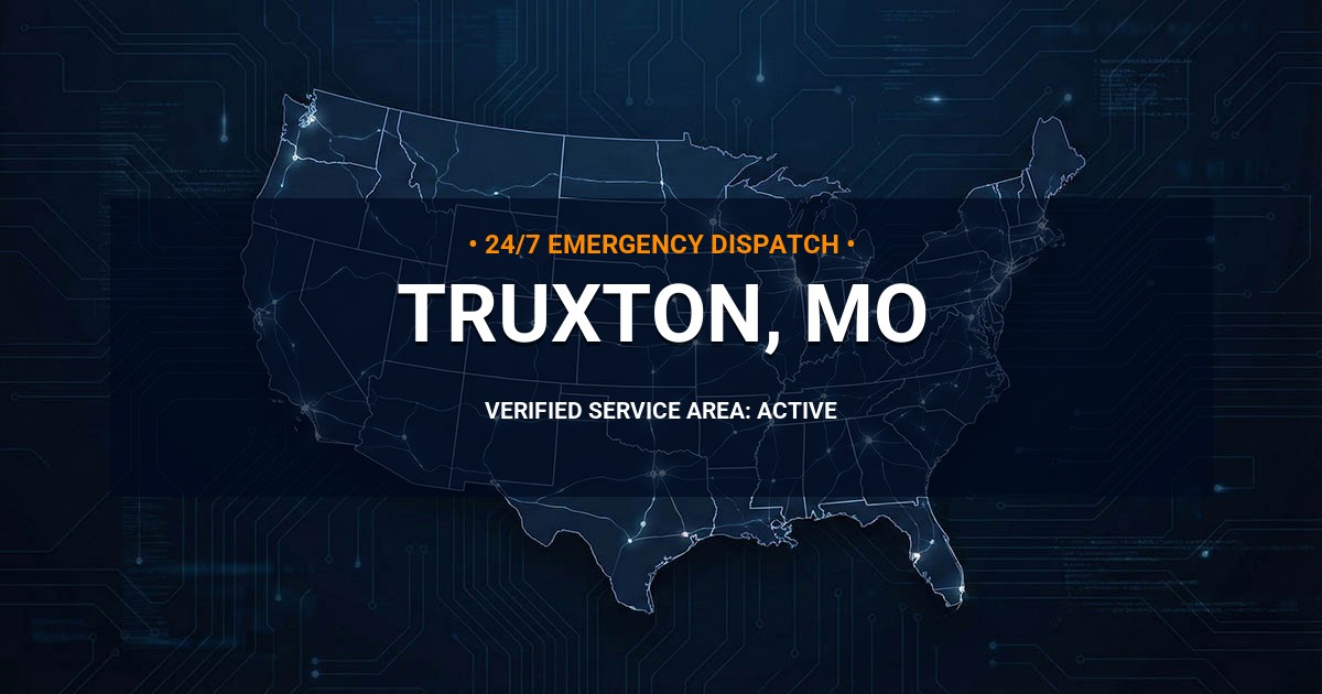 Emergency Plumbing Dispatch Map for Plumbing Services: Truxton, MO