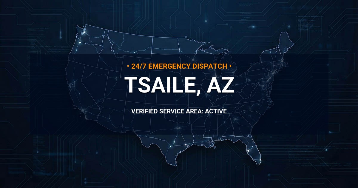 Emergency Plumbing Dispatch Map for Plumbing Services: Tsaile, AZ
