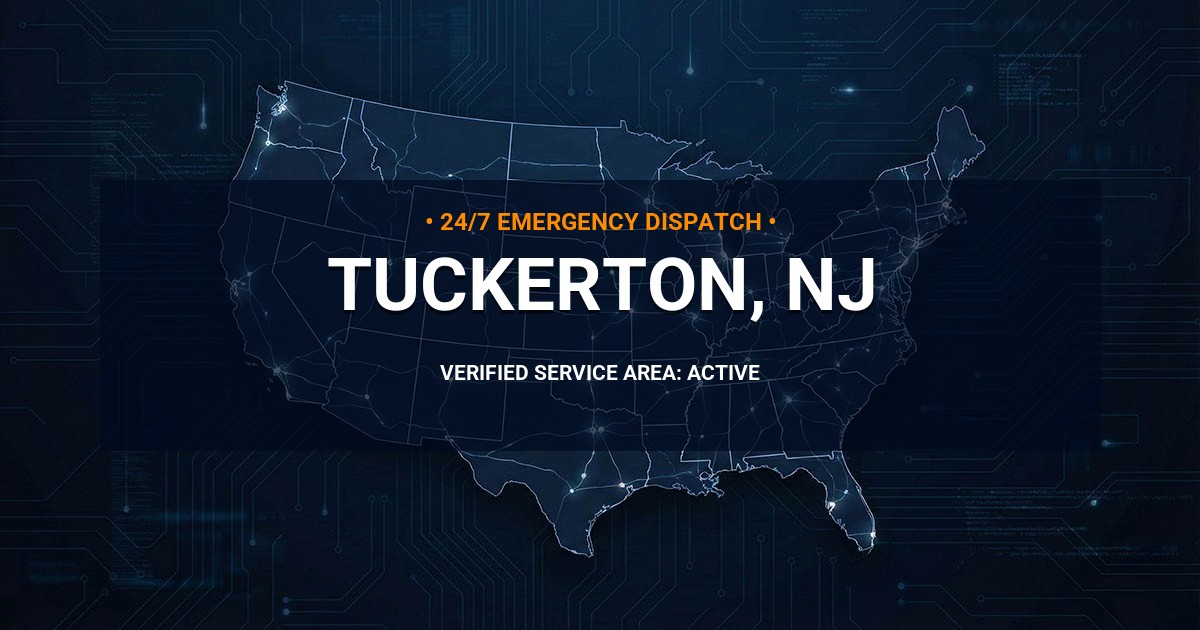 Emergency Plumbing Dispatch Map for Plumbing Services: Tuckerton, NJ